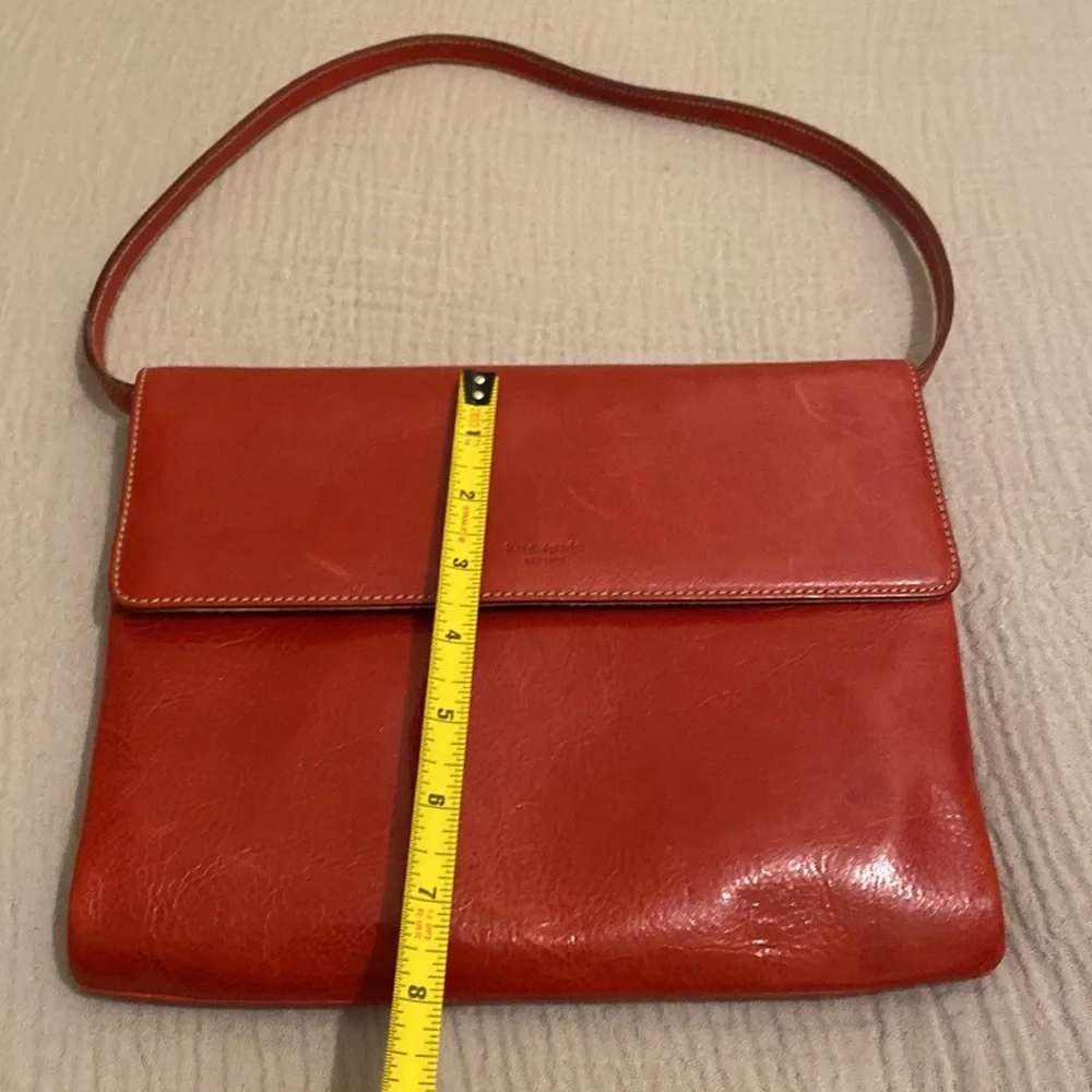 Kate Spade Elegant Red Leather Clutch / Shoulder bag . Made in Italy